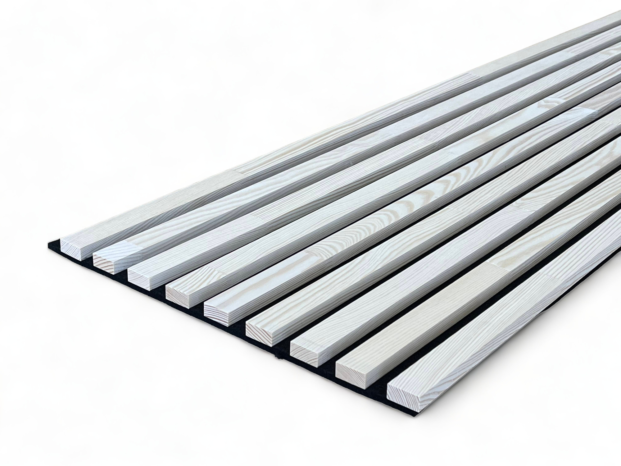 Échantillon de panneau acoustique en pin massif - Light White