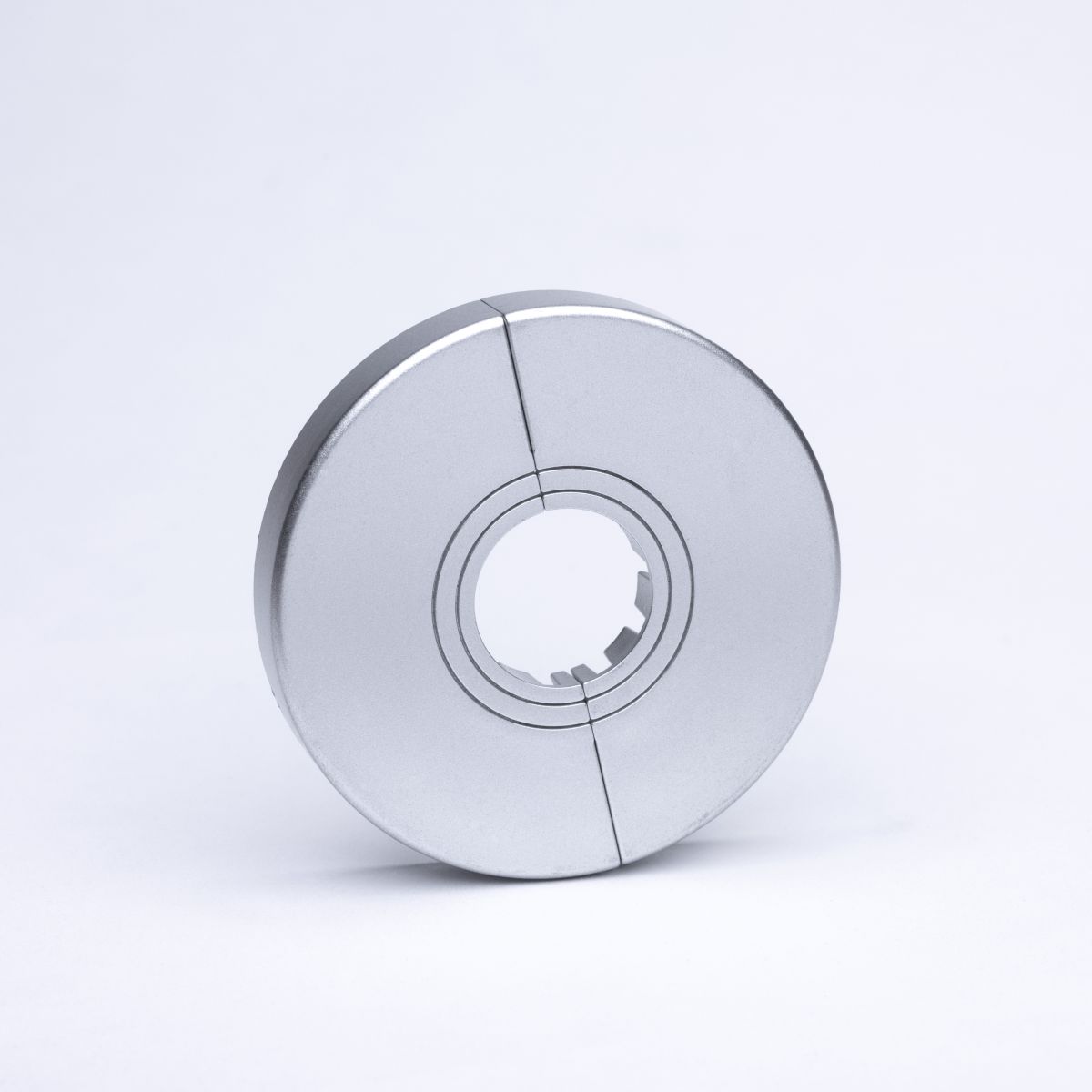 plastique rosettes pour radiateurs argent mat