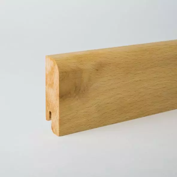 Massivholz-Sockelleiste abgerundet 80mm - Buche geölt