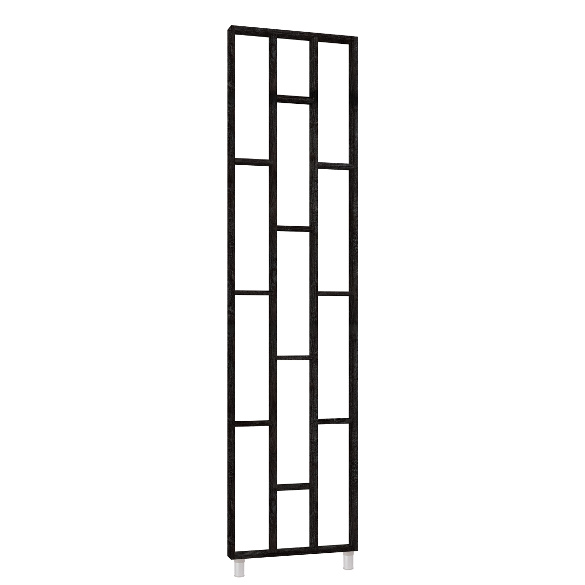 Séparateur de pièce design, système d'étagères 75 x 634 x 2500 mm - Charcoal Black
