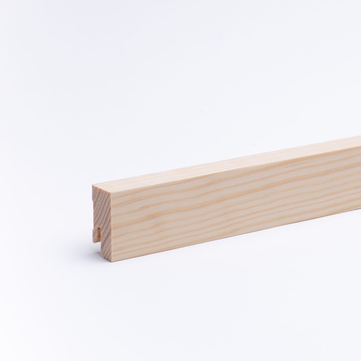 Rodapié de madera maciza cuadrangular 40 mm, pino aceitado
