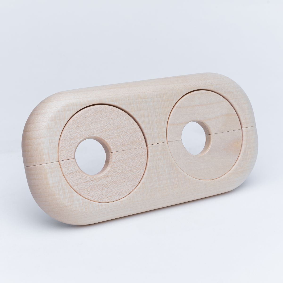 Rosette pour radiateurs en bois véritable sur des tubes d'un diamètre de 15mm érable