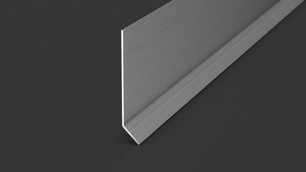 Prinz acier inoxydable-plinthe 15 x 80 mm - N° 385 - Brossé - 250 cm