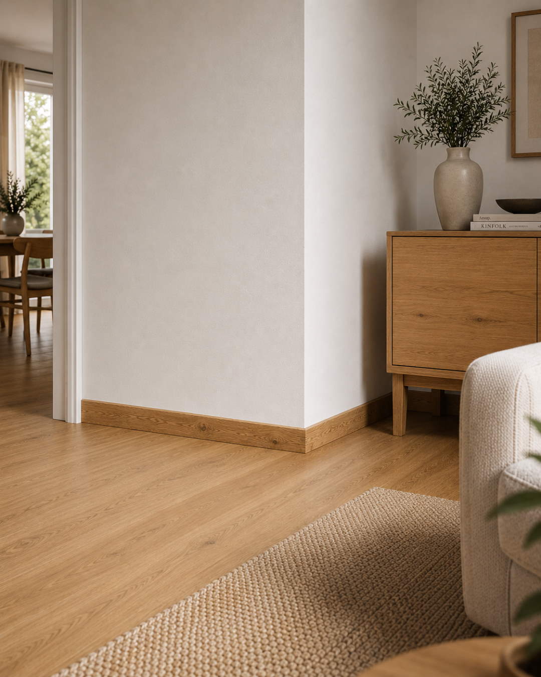 Rodapié con acabado tipo madera 60 mm, Roble silvestre