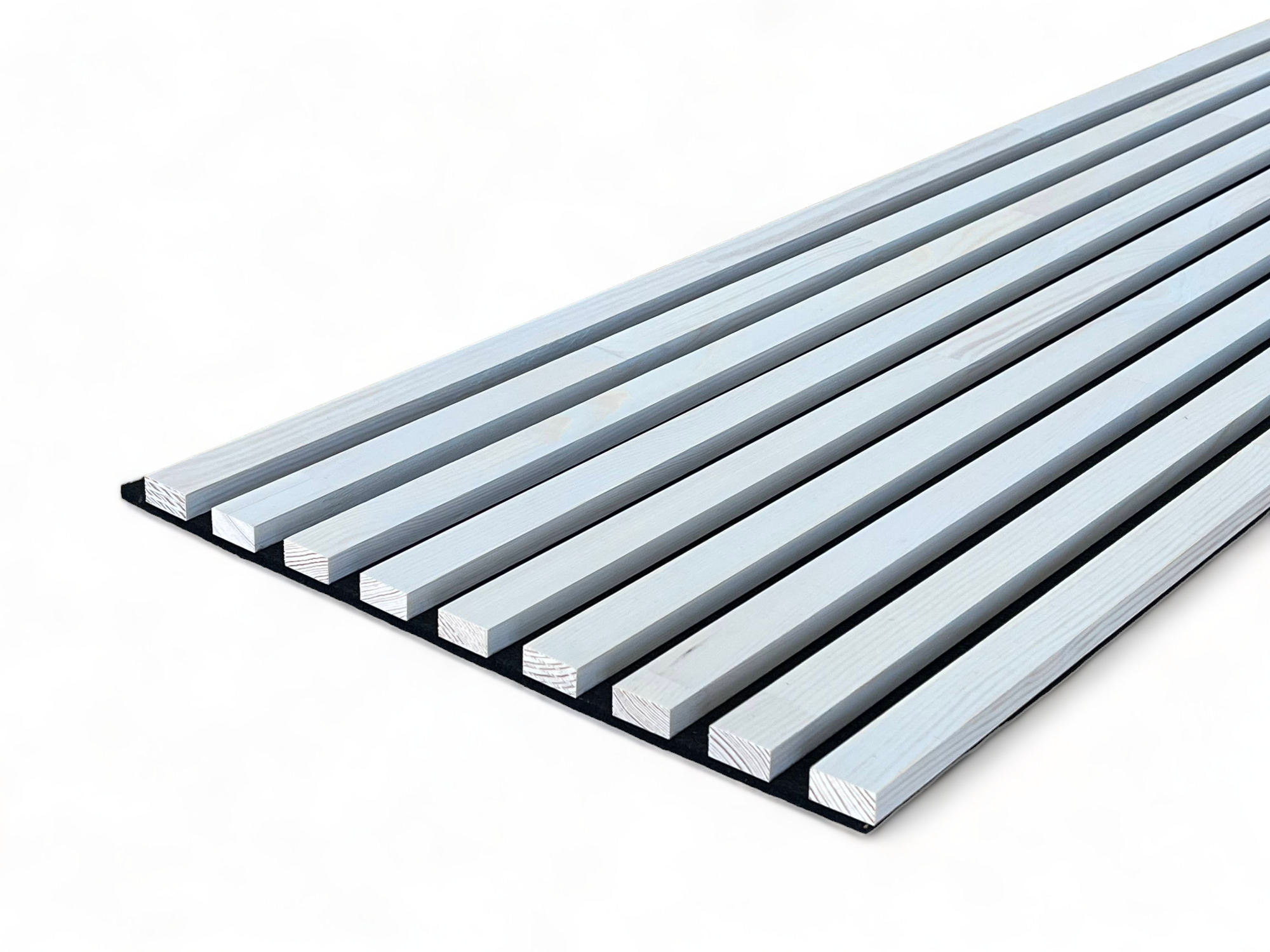 Panneaux acoustiques massifs 2600 x 400 mm Pin - Moon White