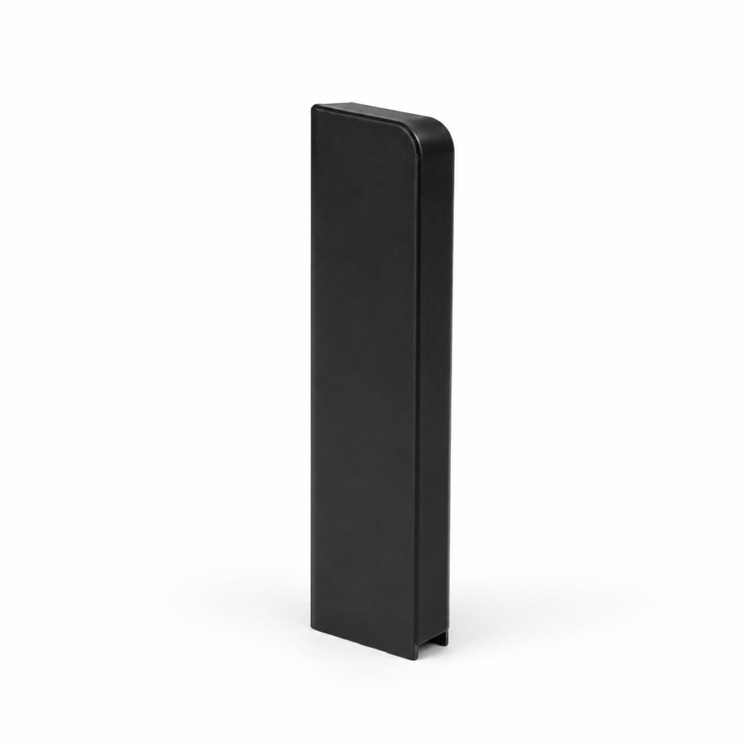 Extremo a la izquierda para Prima-Flex strip 75 mm negro