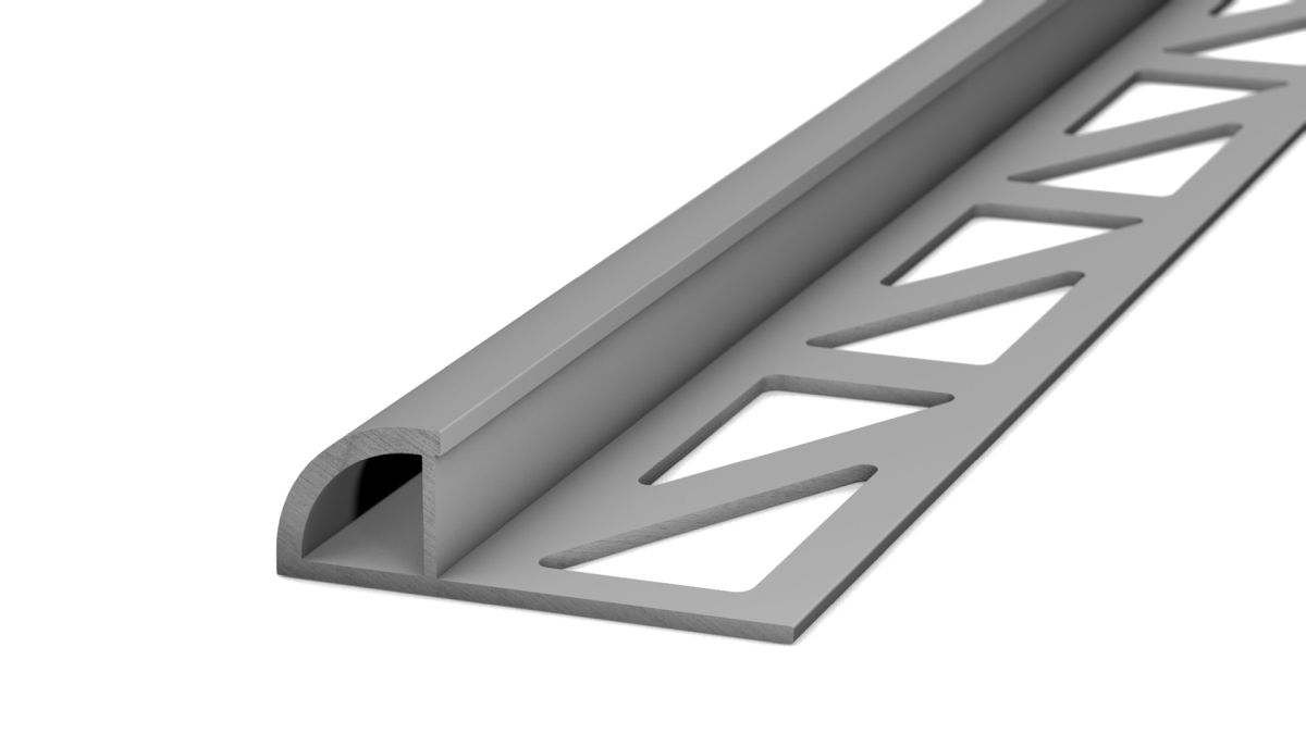 Prinz profilé quart-de-rond 8 mm - N° 743 - Argent mat - 250 cm