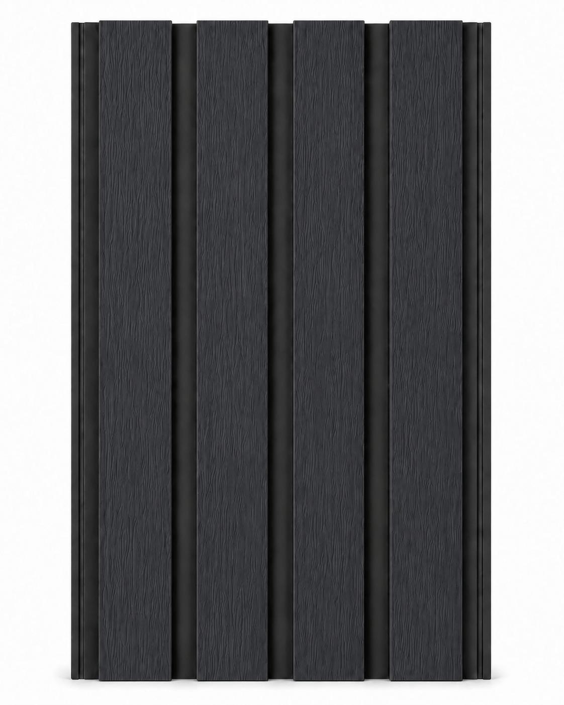 Panel de pared para exteriores de WPC - Antracita