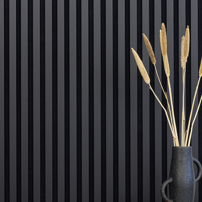 Muster - Schwarz - Akustikfilz Schwarz