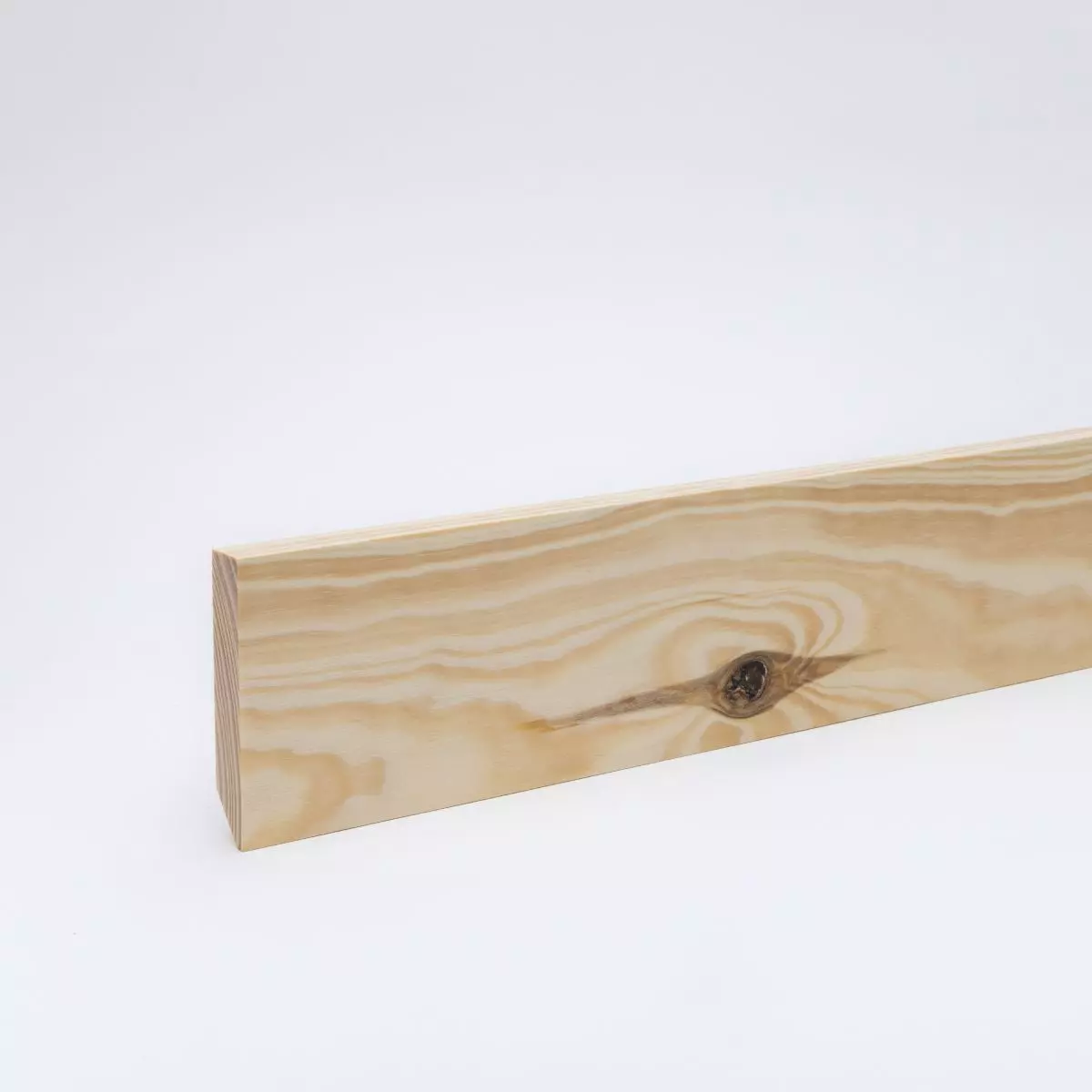 Massivholz-Sockelleiste Vierkant 90mm - Kiefer lackiert