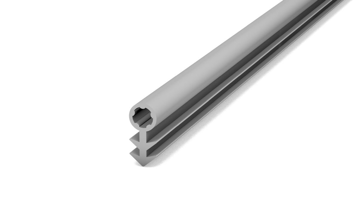 Prinz joint tubulaire pour aluminium-plinthe 4 mm - N° 354 - Gris clair - 100 m