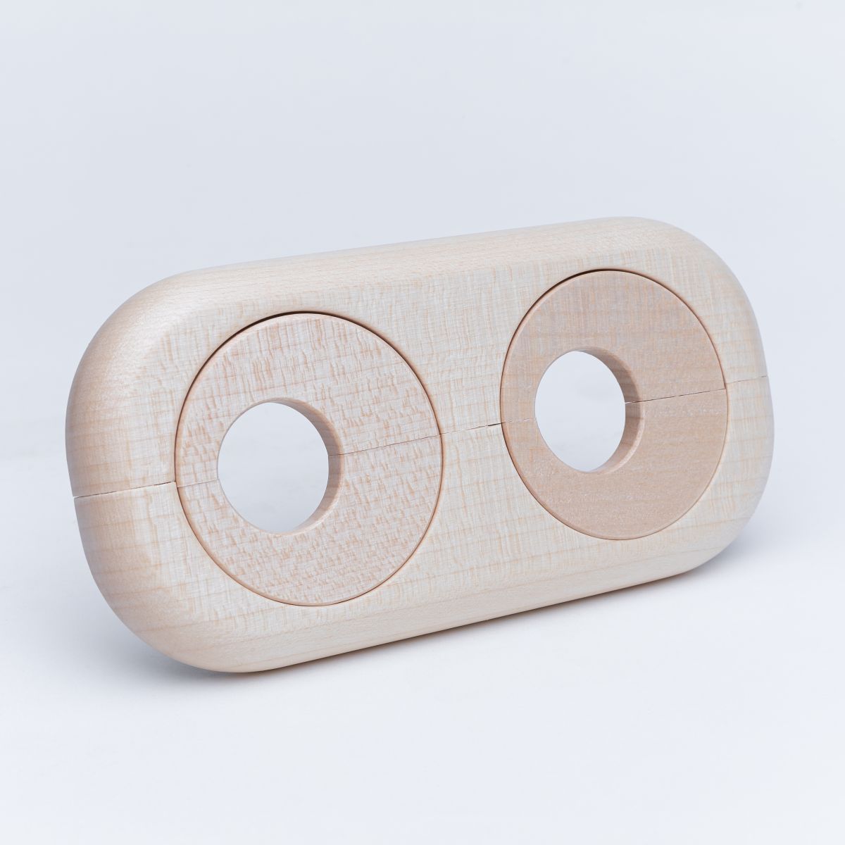 Rosette pour radiateurs en bois véritable sur des tubes d'un diamètre de 18mm érable