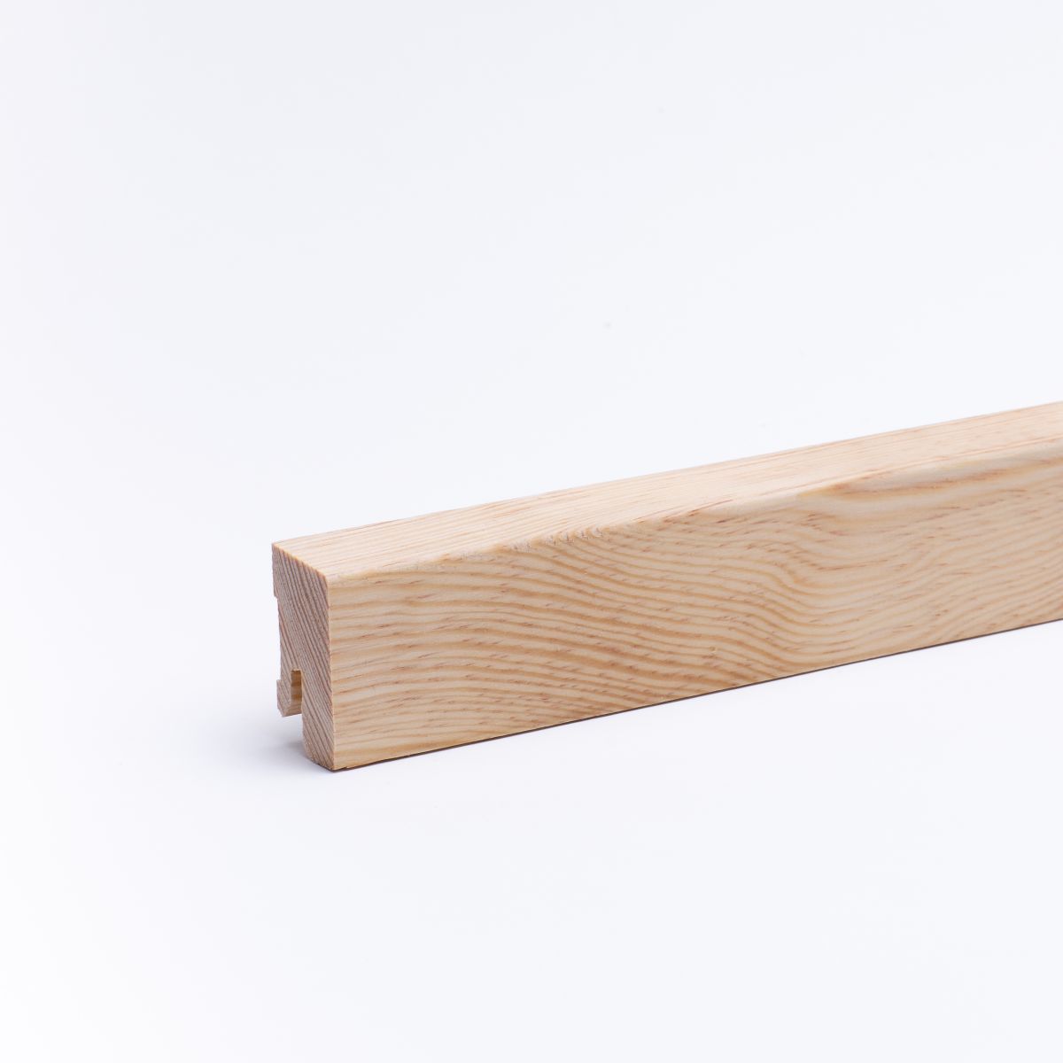 Rodapié de madera maciza borde delantero biselado 40 mm, pino aceitado