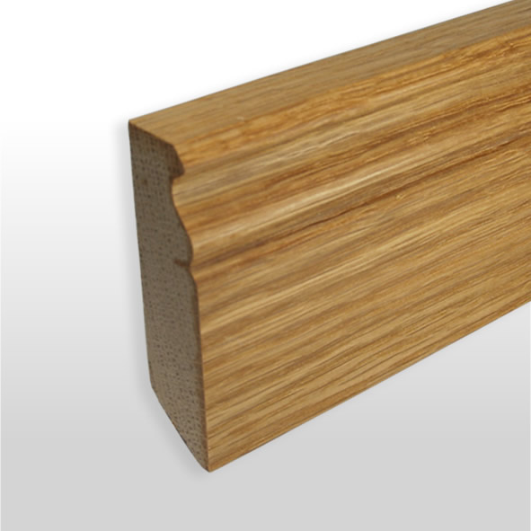Plinthe en bois véritable profil Berlin 80mm chêne huilé