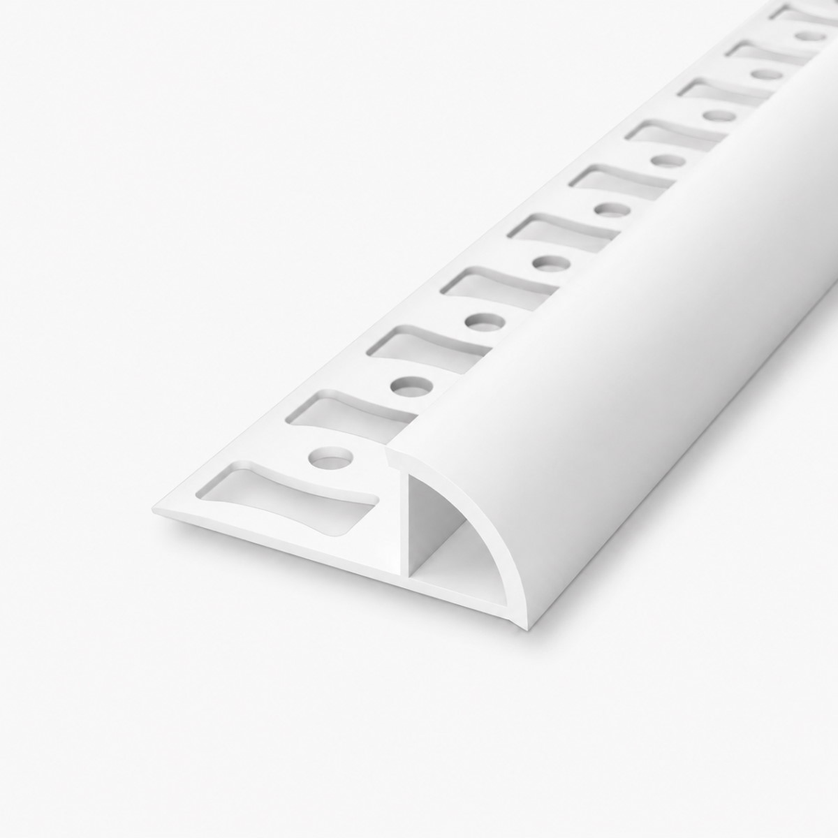 Profil quadrant fin angle en plastique 10 mm blanc