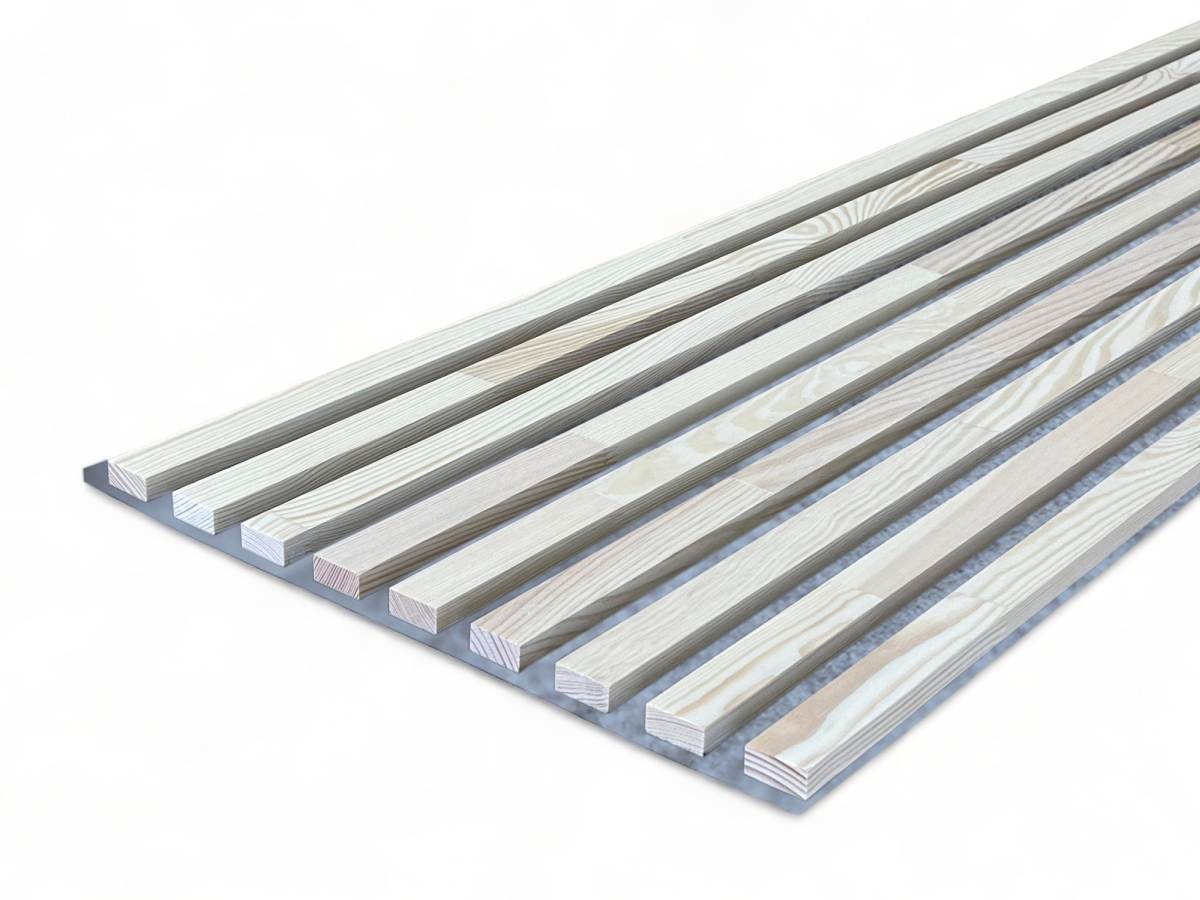 Panneaux acoustiques gris massifs 2600 x 400 mm Pin - Cotton White