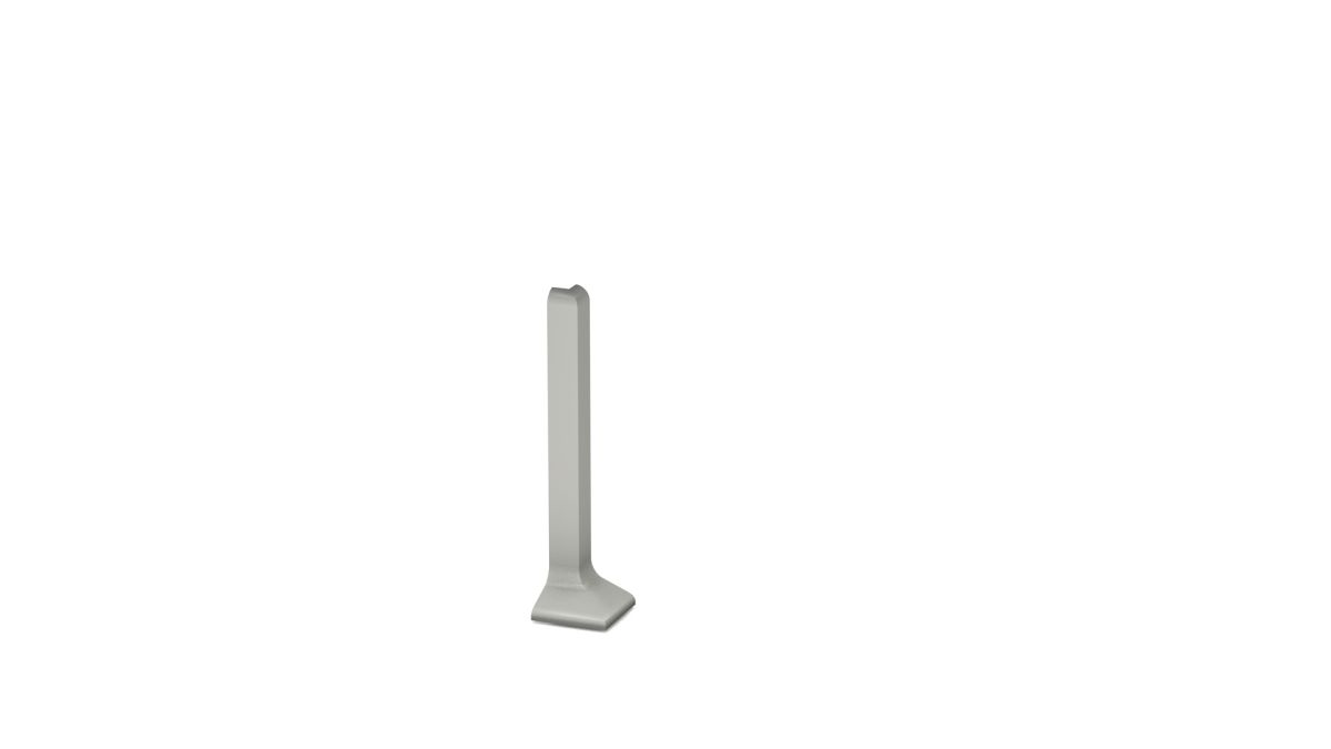 Angle extérieur pour plinthe aluminium à coller 60mm - Titane