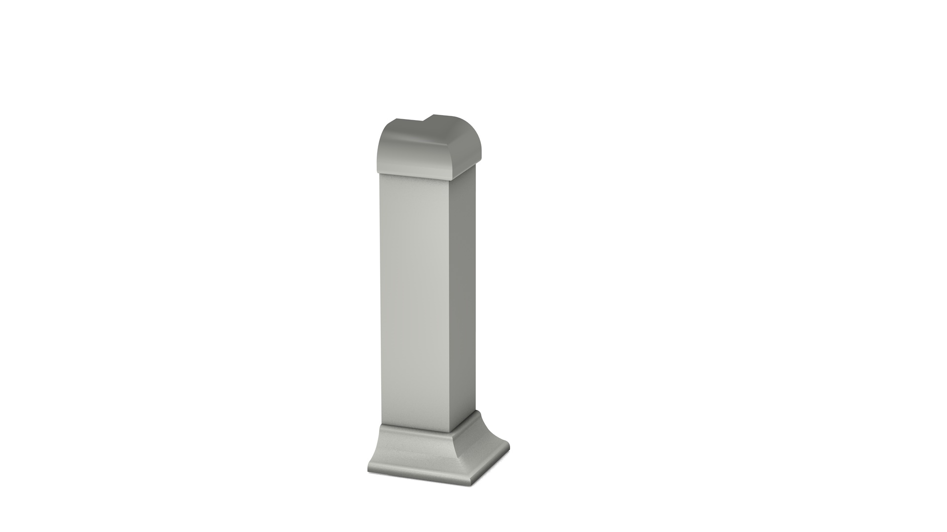 Angle extérieur pour plinthe en aluminium 379 avec insert 4-5 mm - titane