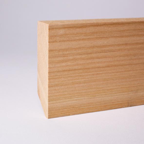 Plinthe carrée en bois massif 40 mm - cerisier brut