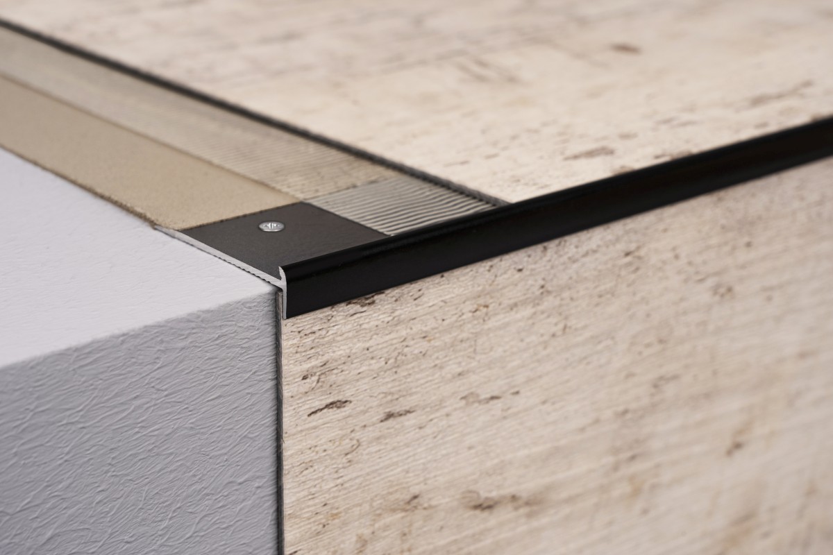 Profilé de nez de marche pour revêtement de 2,5 mm Noir époxy - 2,50 m