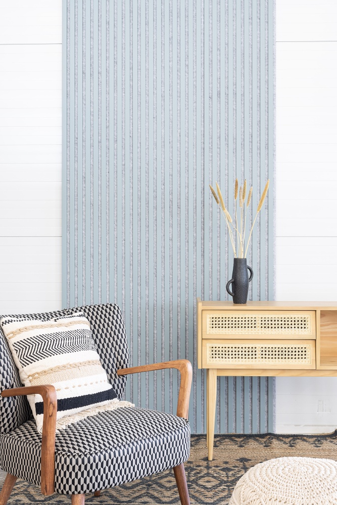 Acoustic+ Akustikpaneel Nordic 2400 x 600 mm - Akustikfilz Grau