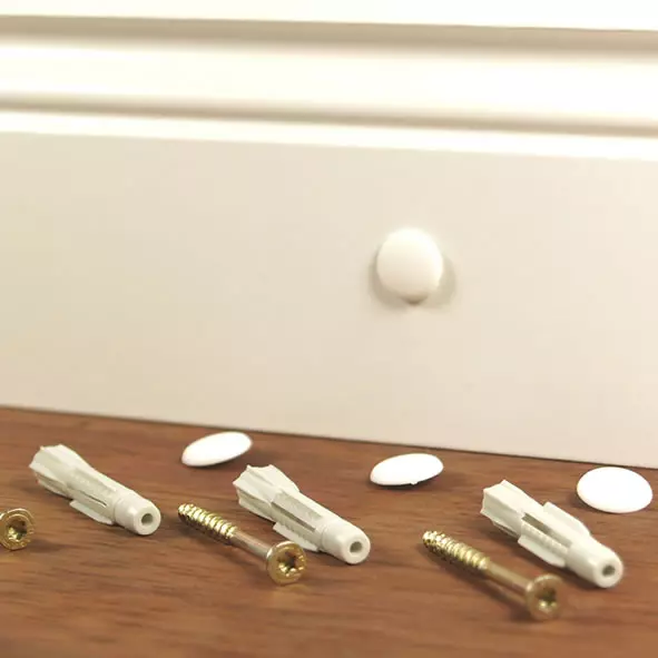 Sockelleisten-Befestigung Set Weiß