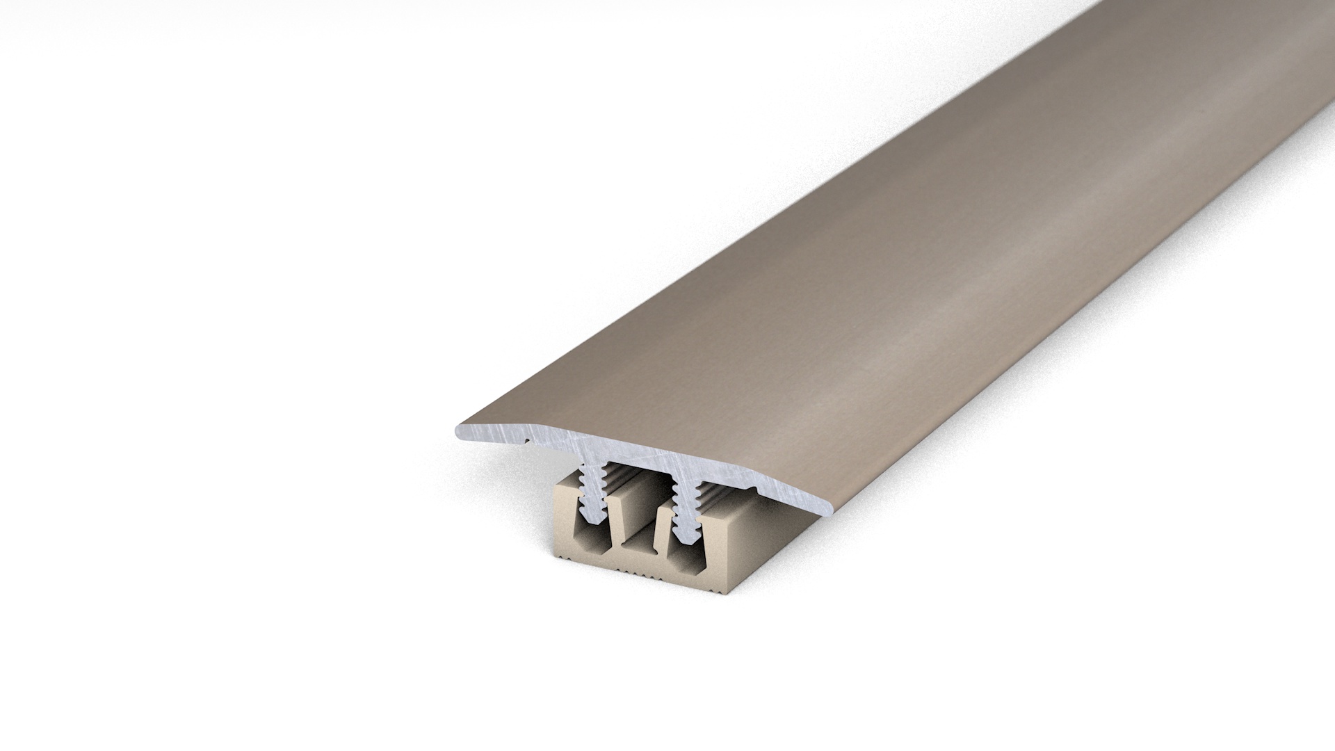 Prinz profi-design profilé de transition 27 mm - N° 338 - Acier inoxydable mat - 200 cm