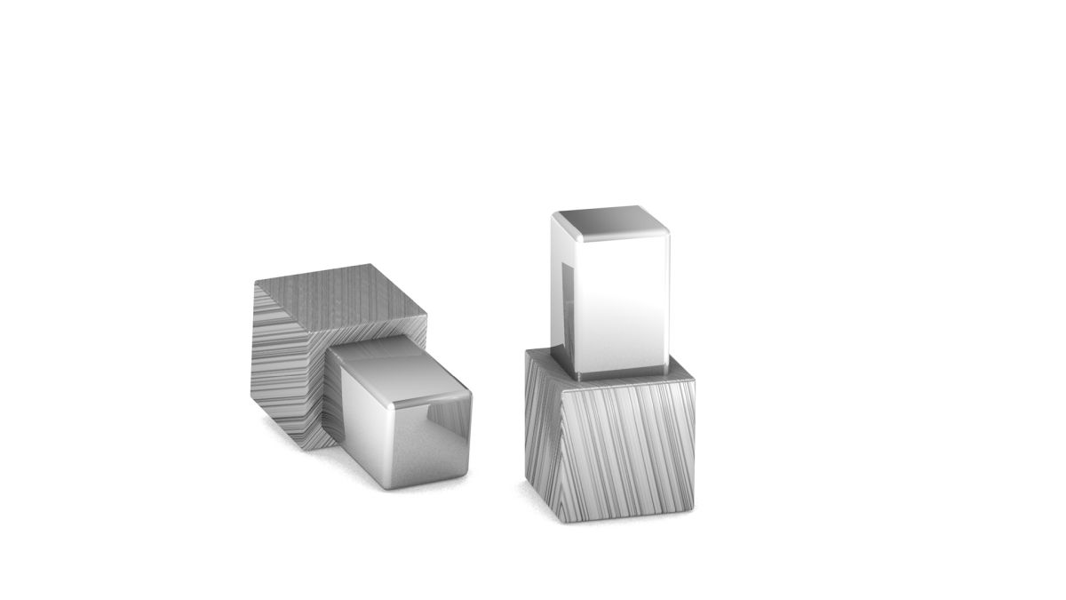 Prinz eckstück pour acier inoxydable-profilé carré 8 mm - Acier inoxydable brossé