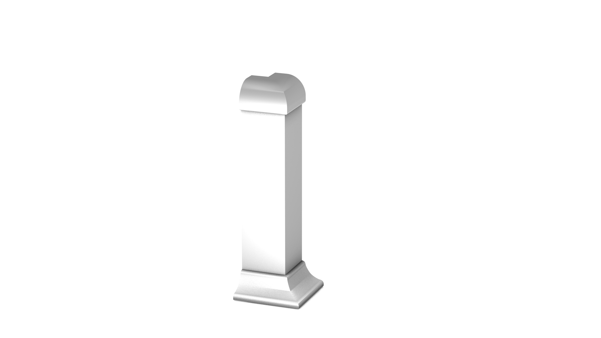 Angle extérieur pour plinthe en aluminium 379 avec insert 4-5 mm - argent