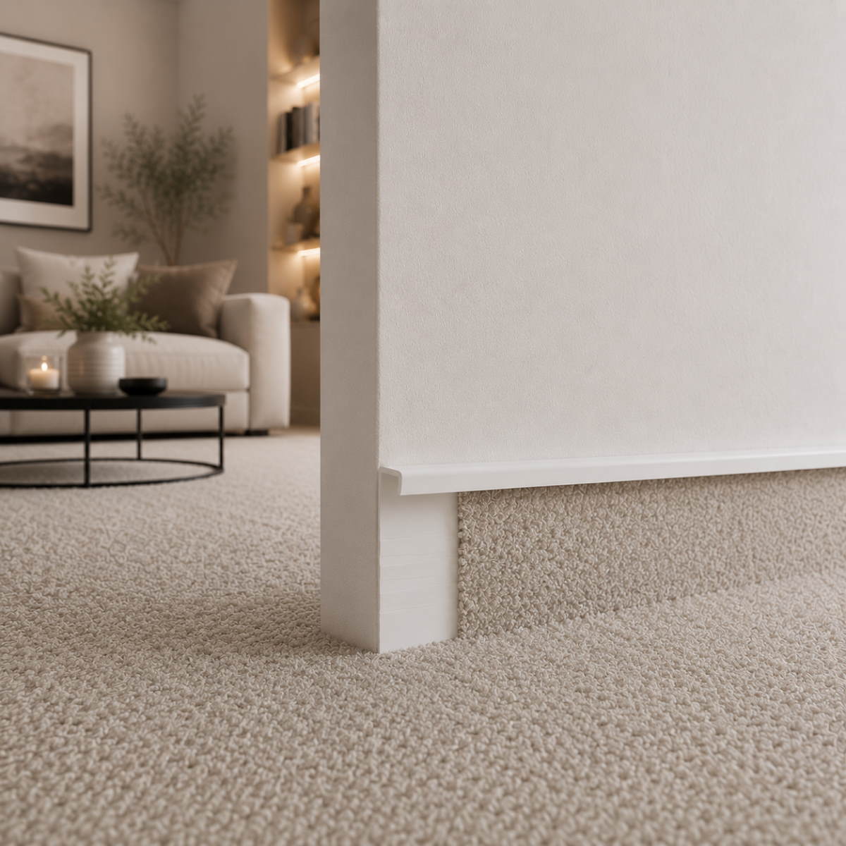Listones Flex para para moqueta y pavimentos de PVC blanco