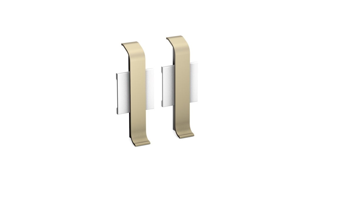 Joint de couvercle pour plinthes en métal à montage avec clips acier inoxydable mat