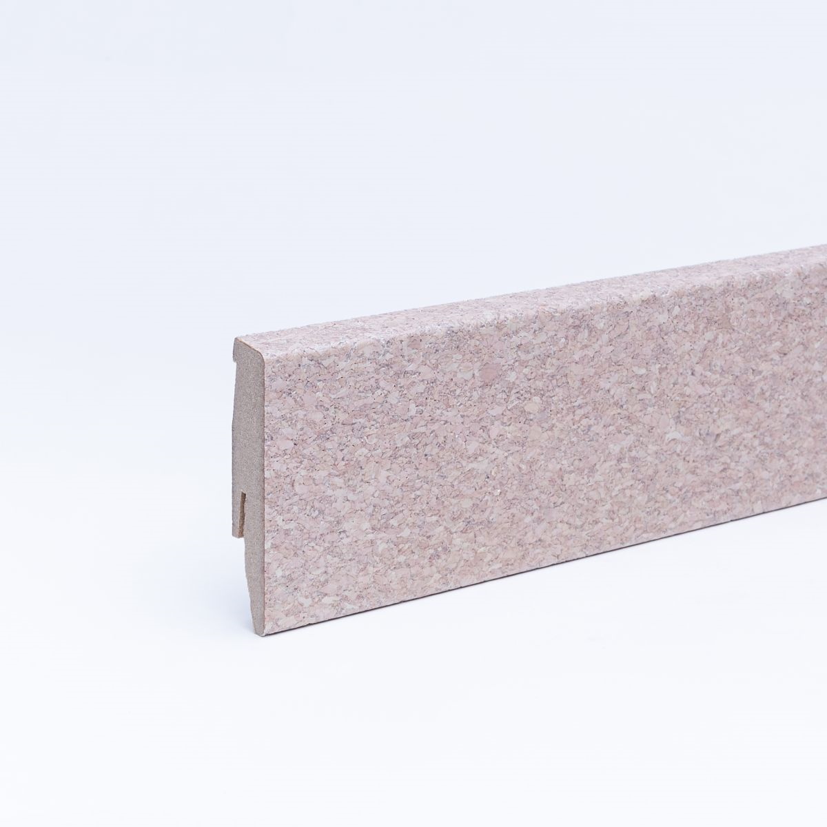 Plinthe liège véritable 60 mm liège fin laqué crème