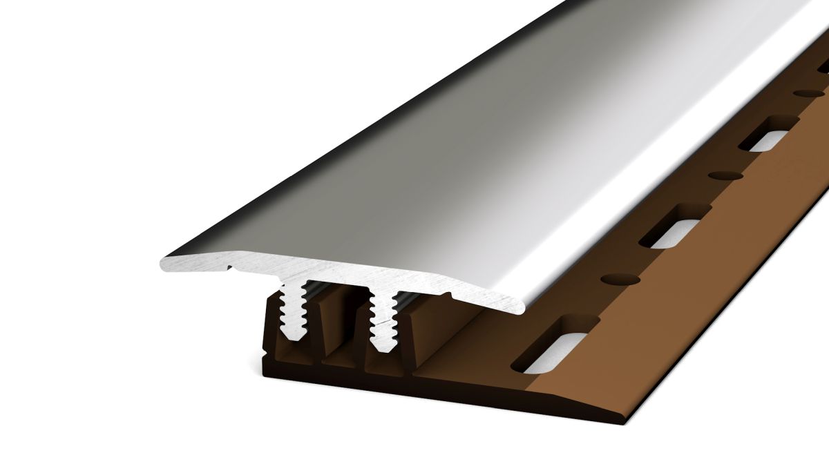 Prinz profi-design profilé de transition 27 mm - N° 322 - Acier inoxydable poli - 90 cm
