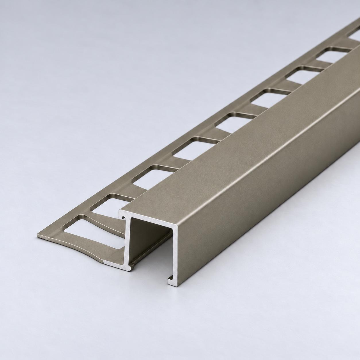 Profilo angolare in alluminio “tipo Q” 10 mm - Acciaio inox
