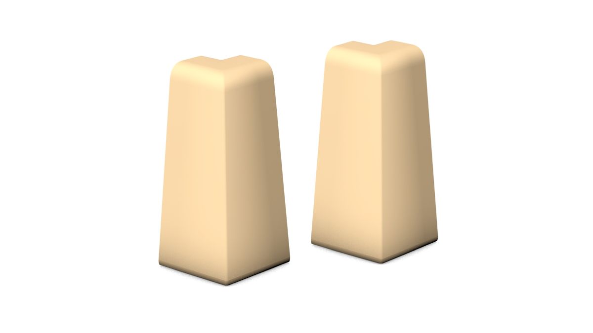 Prinz angles extérieurs pour MDF-sockeleiste 18 x 58 mm n° 809. - Creme-beige