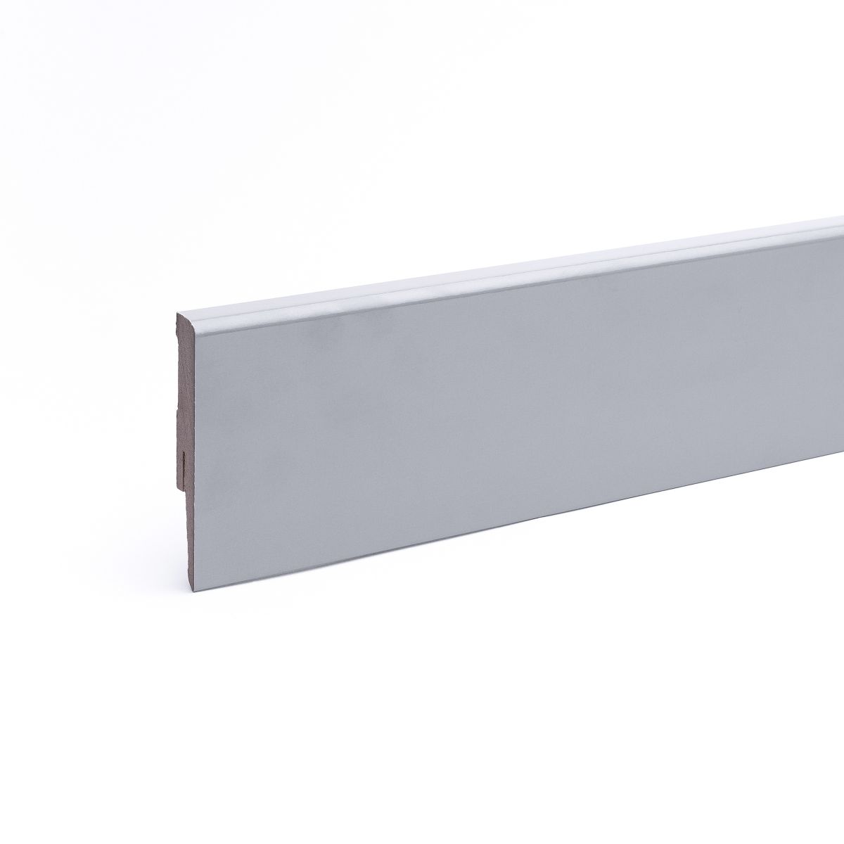 Plinths avec profil classique en MDF 80 mm gris brillant