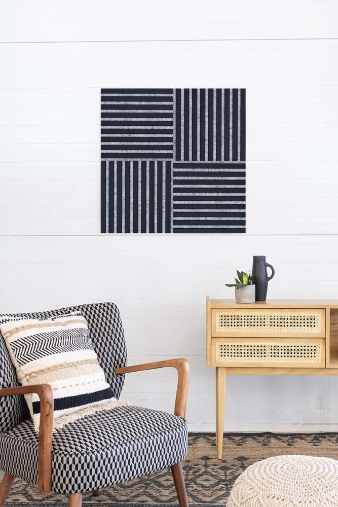 Acoustic+ Akustikpaneel Schwarz 400 x 400 mm - Akustikfilz Grau