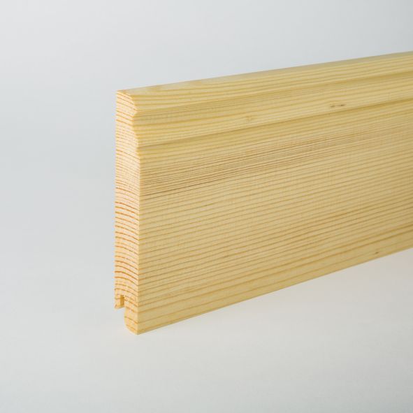 Plinthe en bois véritable profil Berlin 100mm pin huilé