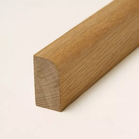 Massivholz-Sockelleiste 40mm abgerundet - Eiche geölt