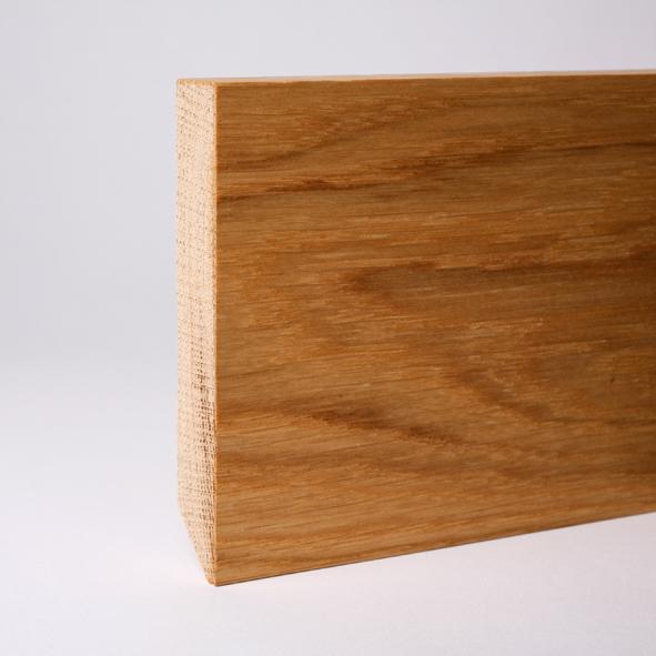 Plinthe en bois véritable carré 100mm chêne huilé