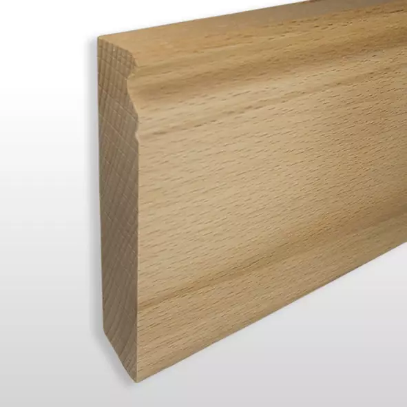 Sockelleiste Berliner Profil 120mm - Buche roh