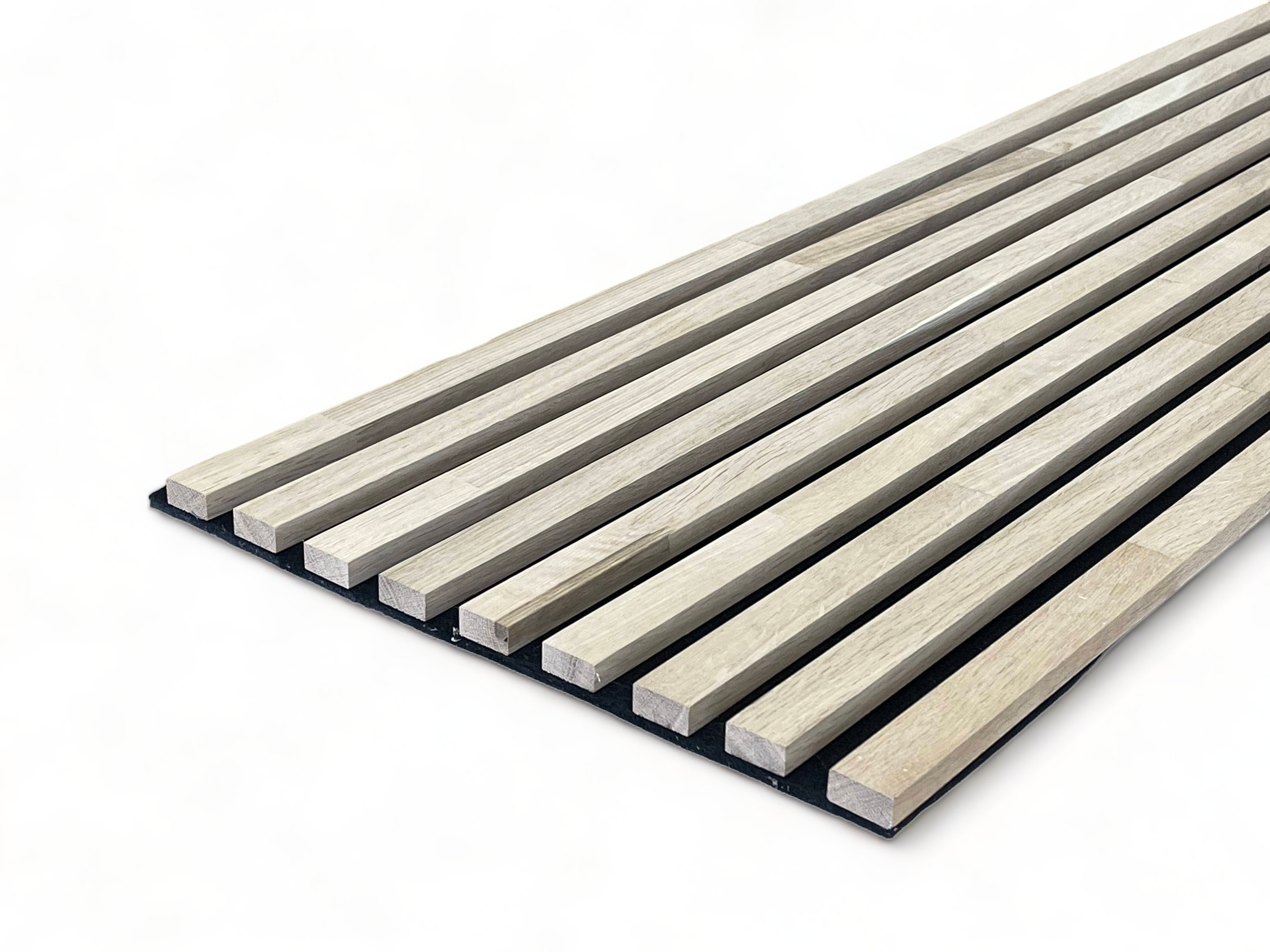 Panneaux acoustiques en bois massif 2600 x 400 mm chêne naturel - effet bois brut-huile