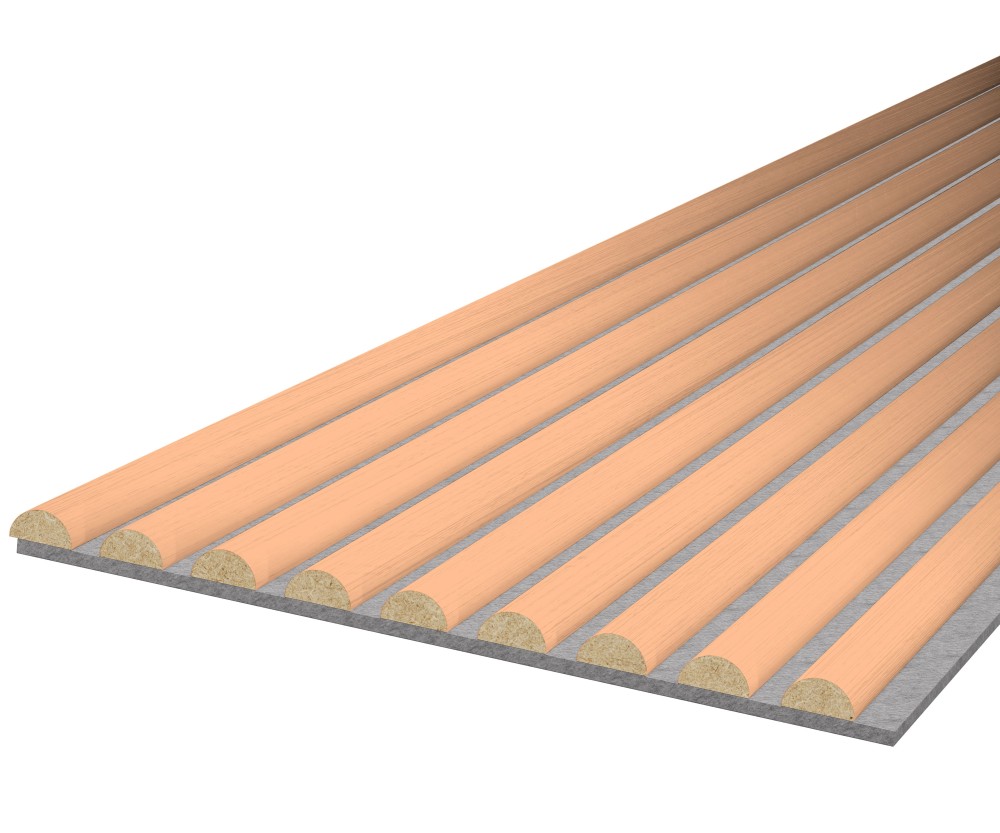 Échantillon WAVE - cuive - Feutre acoustique Gris