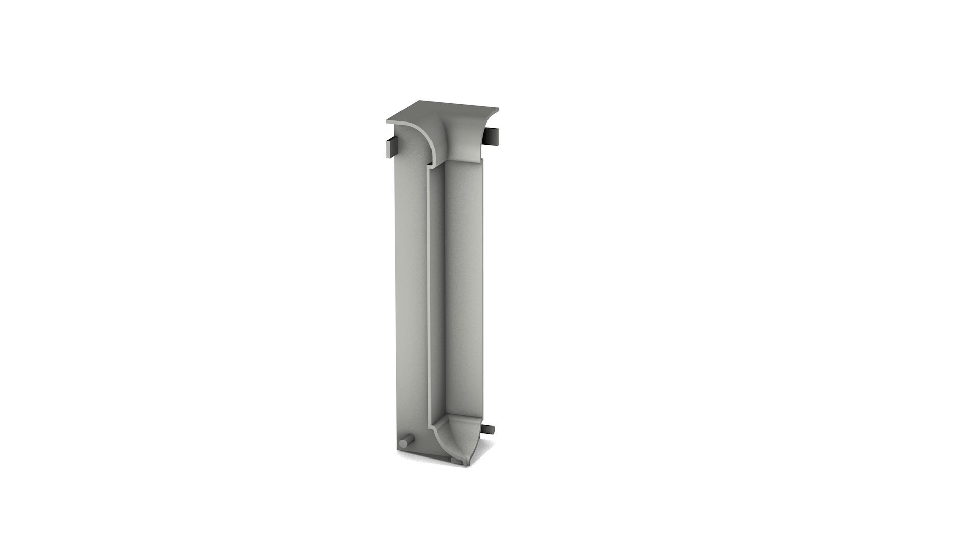 Angle intérieur pour plinthe en aluminium 379 avec insert 4-5 mm - titane