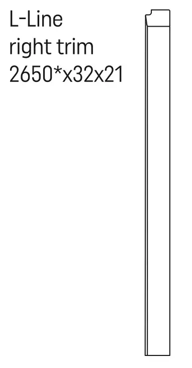 VOX Linerio L-Line Abschluss rechts - Weiß