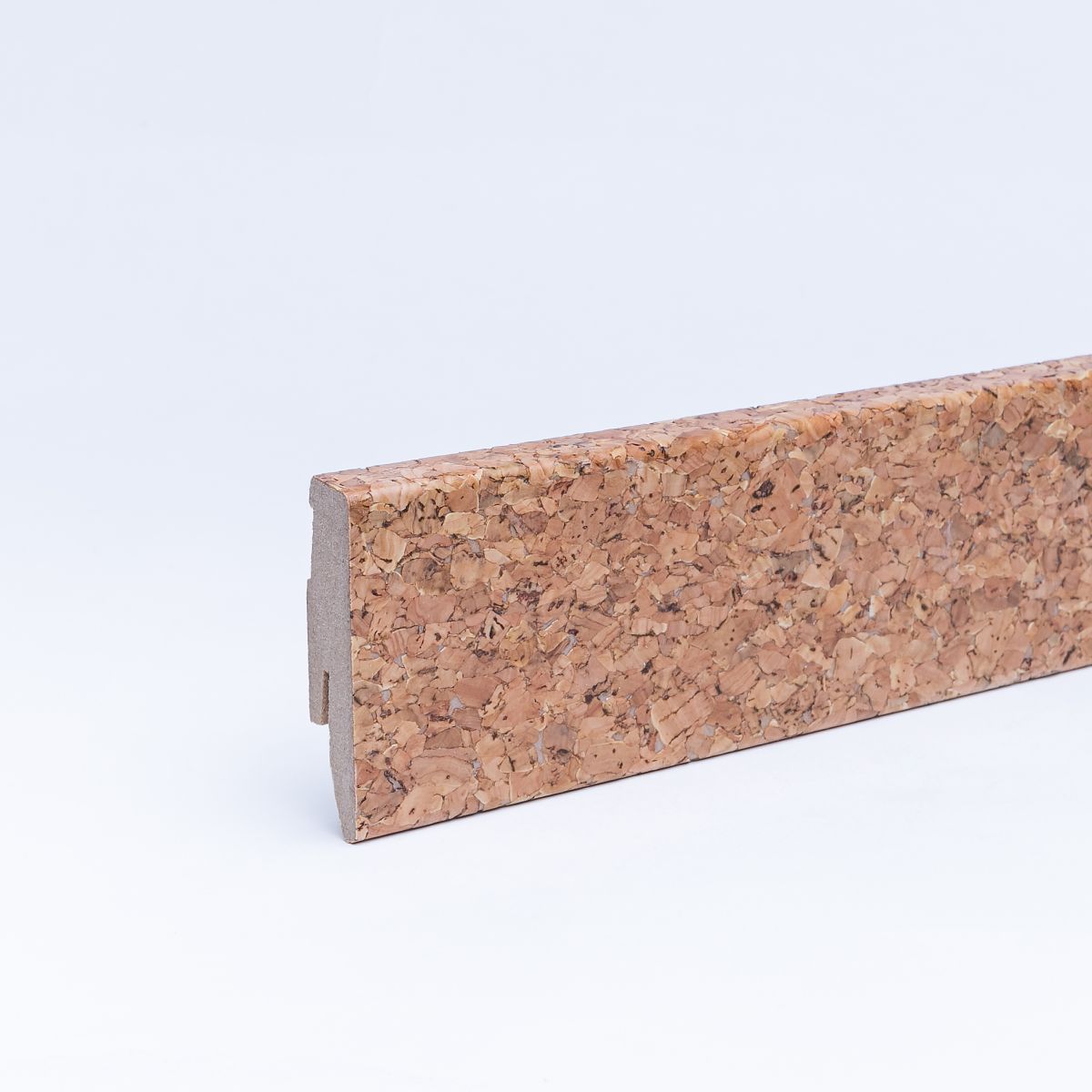 Plinthe liège véritable 60 mm liège gros laqué