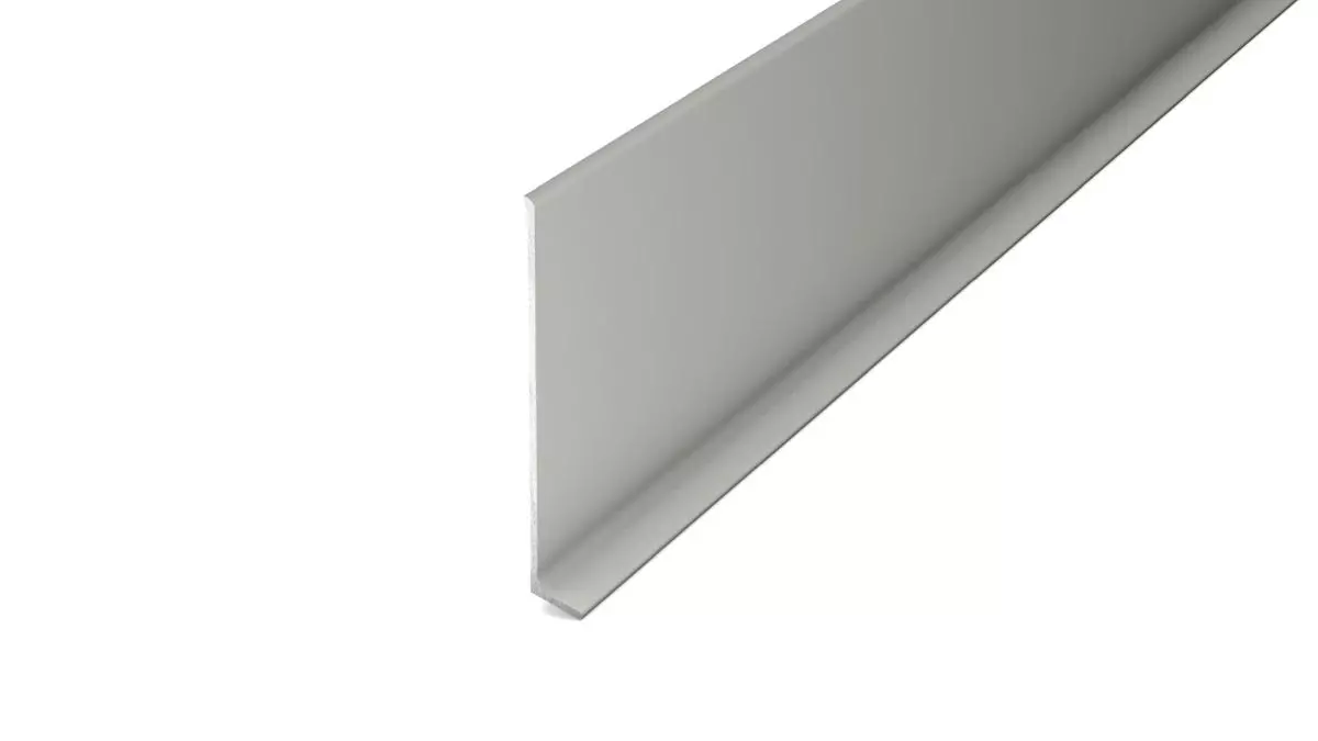 Aluminium-Sockelleiste für Klebemontage 11 x 80 mm Titan 2.70 m