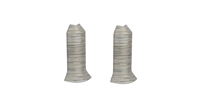 Prinz angles extérieurs - Plastique. pour hartschaum-plinthe 60 mm. - N° 811 - Oak hollywood