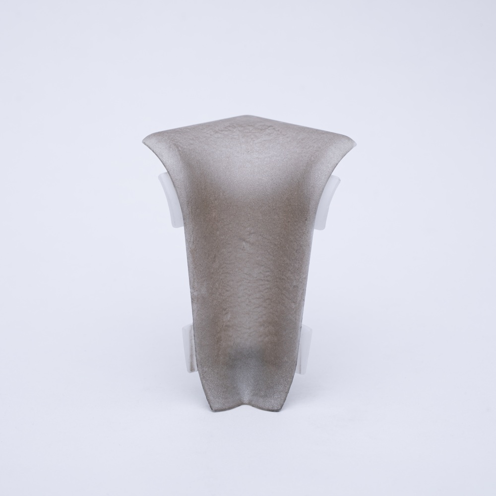 Angle intérieur pour plinthes en métal aspect inox brossé