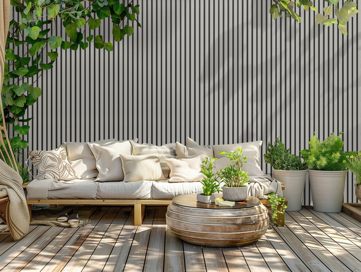 Panel de pared para exteriores de WPC - Blanco